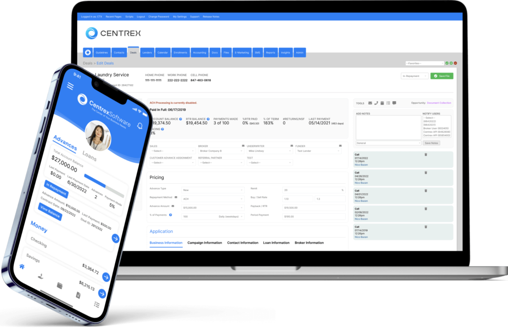 MCA Servicing Software | Centrex